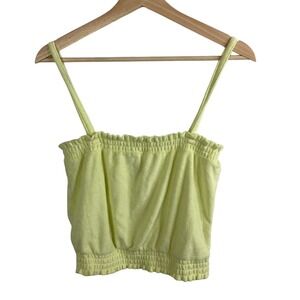 J. Crew Smocked Towel Terry Tank Size‎ Small BH915 Yellow Sleeveless Beachy Top